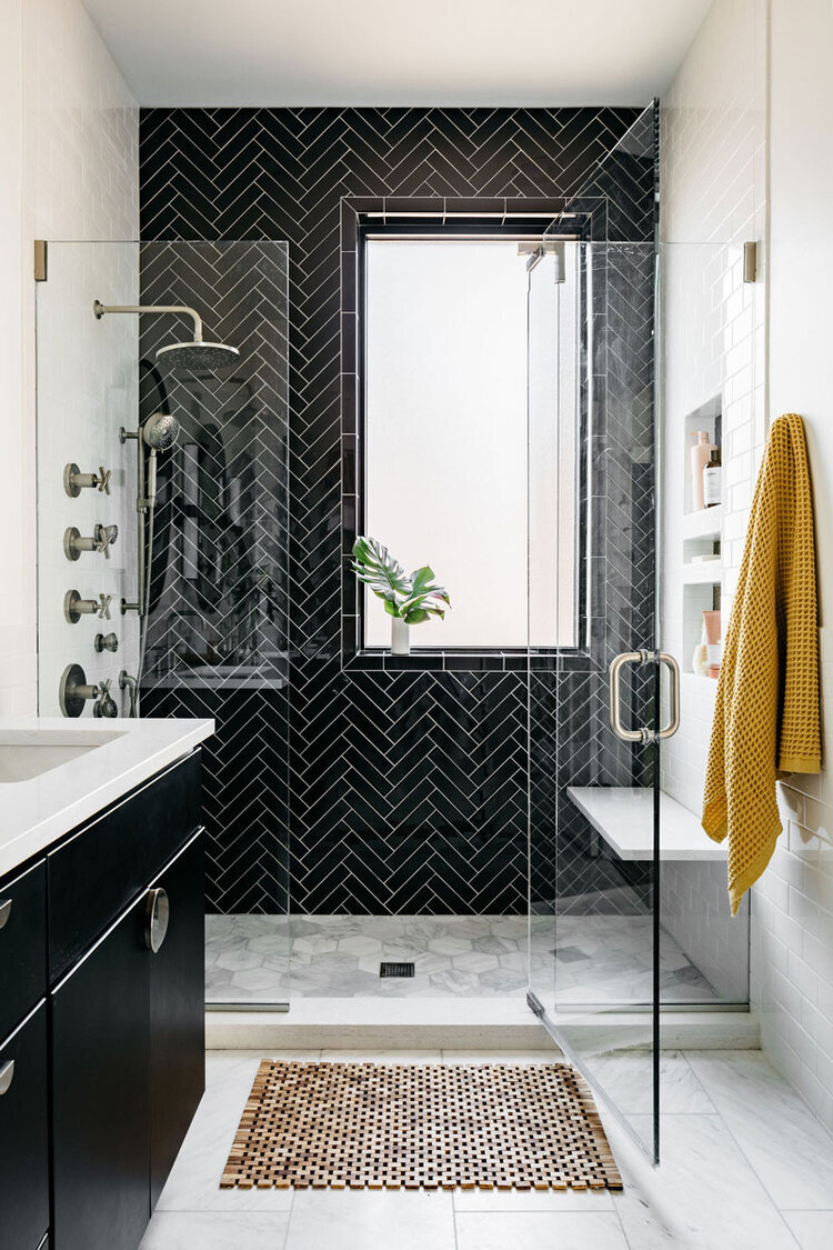 black shower tile ideas and inspiration