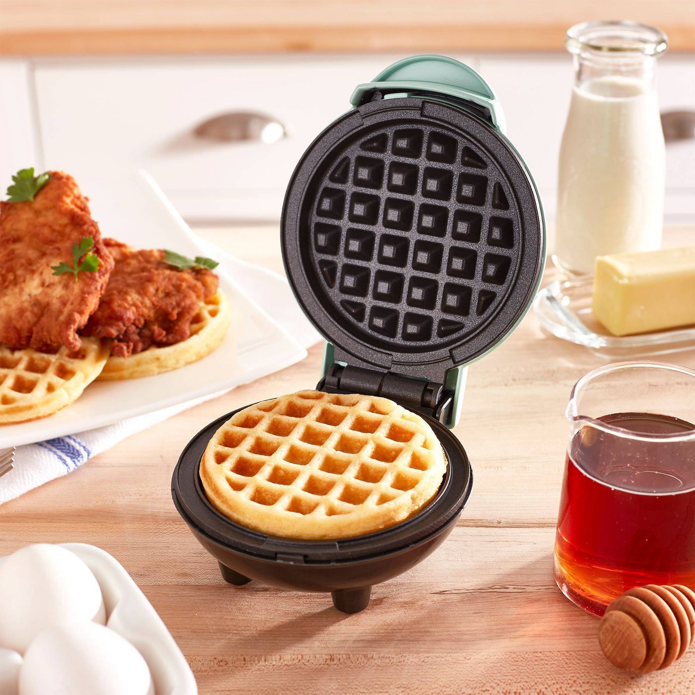 leopard print mini waffle maker