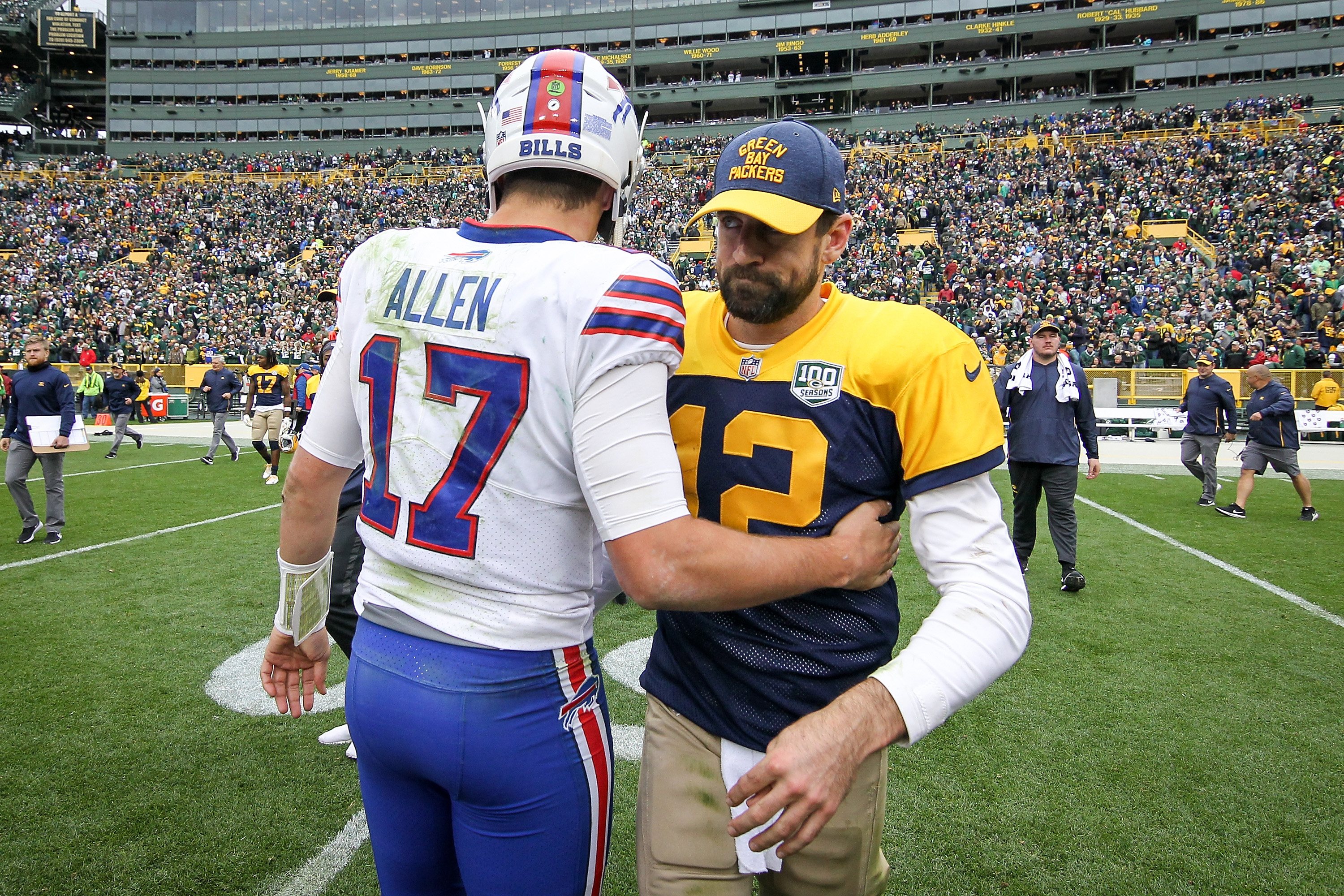 Green Bay Packers vs Buffalo Bills game photos at Highmark Stadium